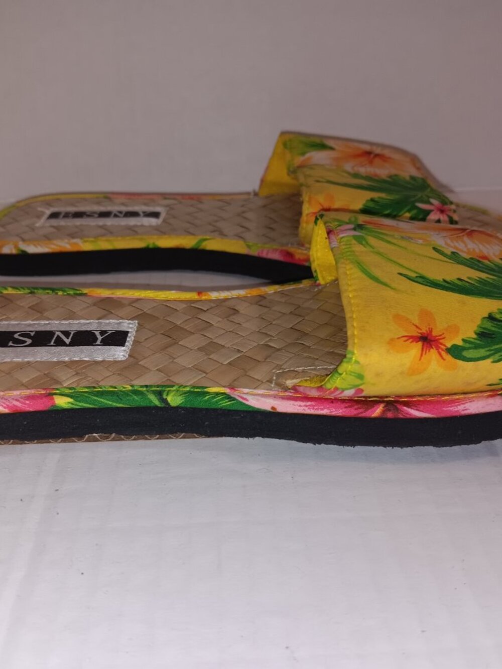 ESNY LIGHTWEIGHT TROPICAL HAWAIIAN PRINT  SANDAL SLIDES - Picture 4 of 9